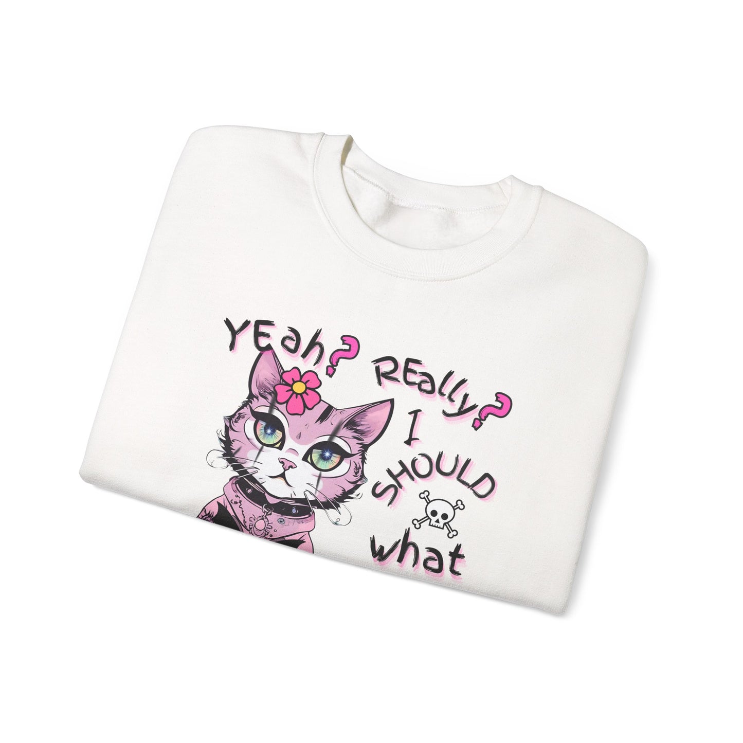 Pastel Rebel Goth Kitty Sweatshirt