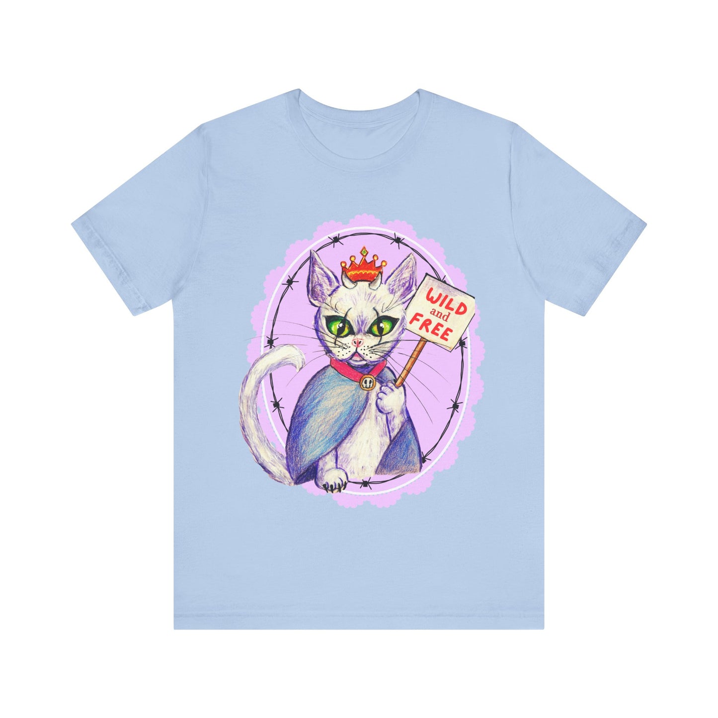 Wild & Free | Pastel Goth Rebel Cat T-Shirt – Vyxie by Pastel Rebel Revolution Cat Art