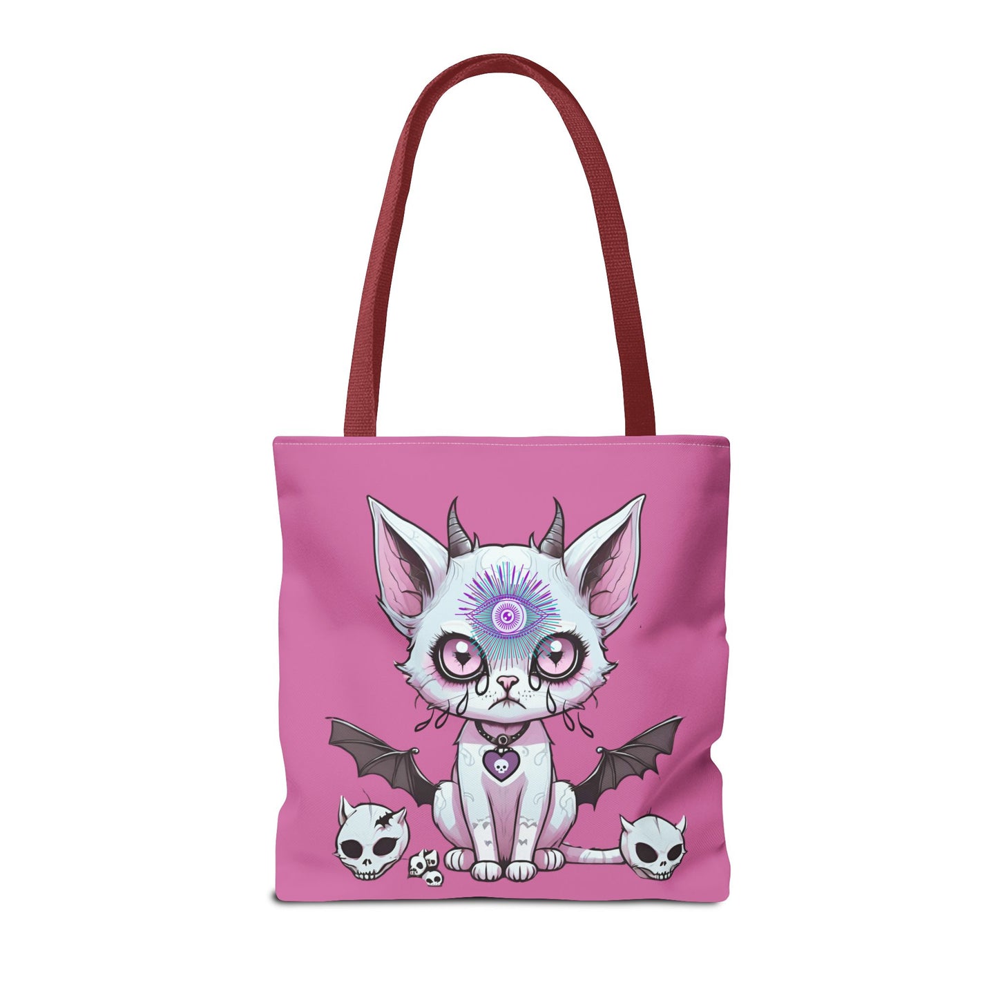 Pastel Goth Cat Tote Bag Vyxie the Cat Mystical 3rd Eye Design