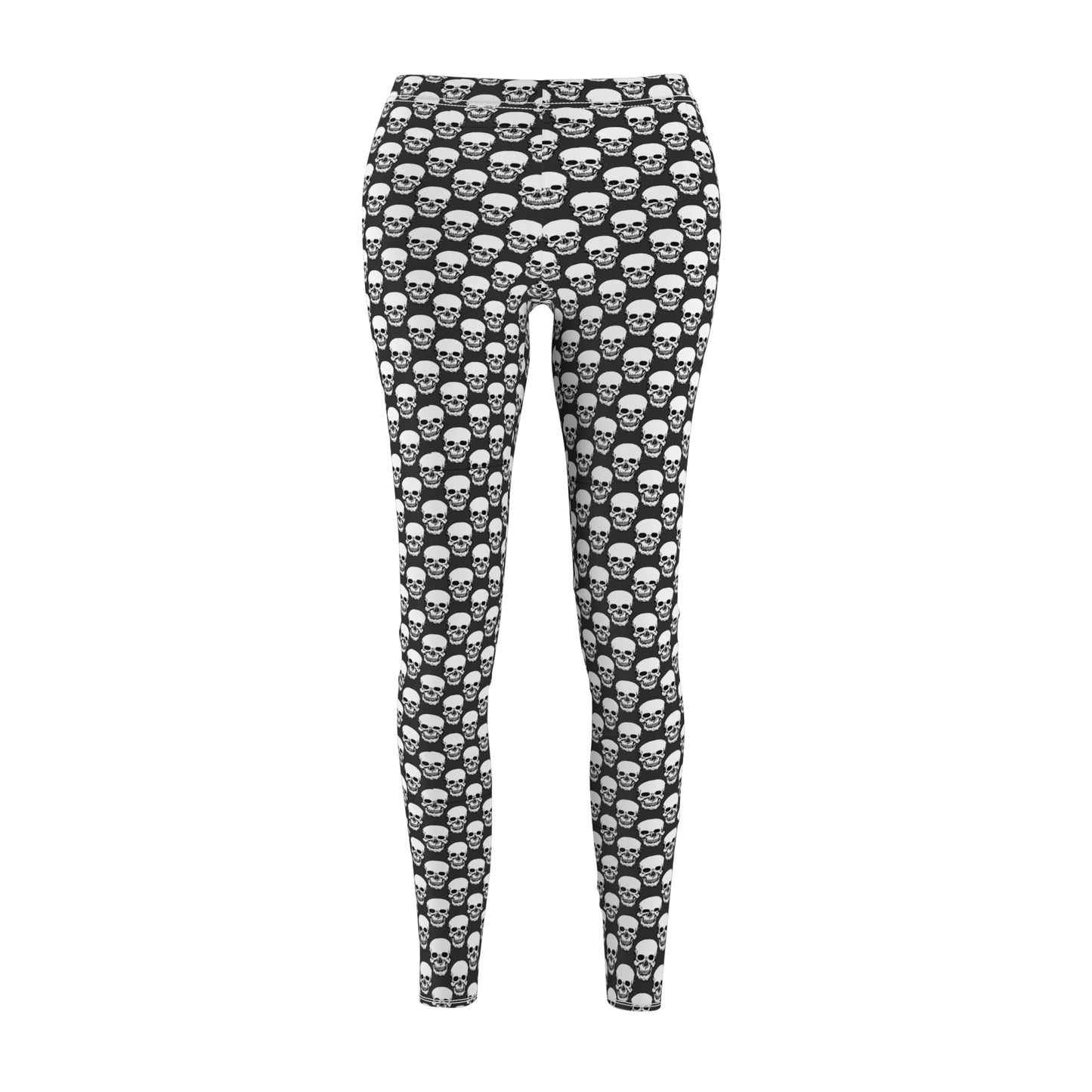 Leggings, Goth Skulls AOP, Edgy Gothic Trending Alturnative Women's Pants