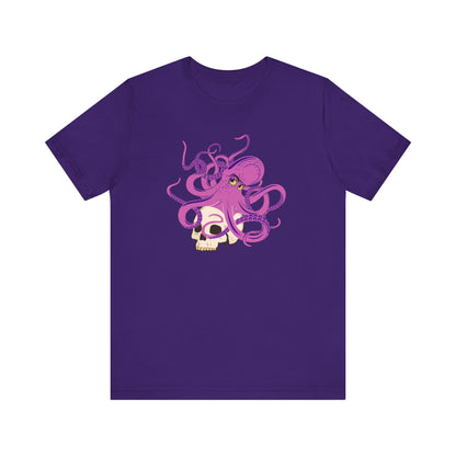 Pastel Goth Octopus Fights Back With The Skull Monster Unisex Tee, Alternative Clothing, Cute Edgy Aesthetic, Summer T-Shirt, Graphic Tee