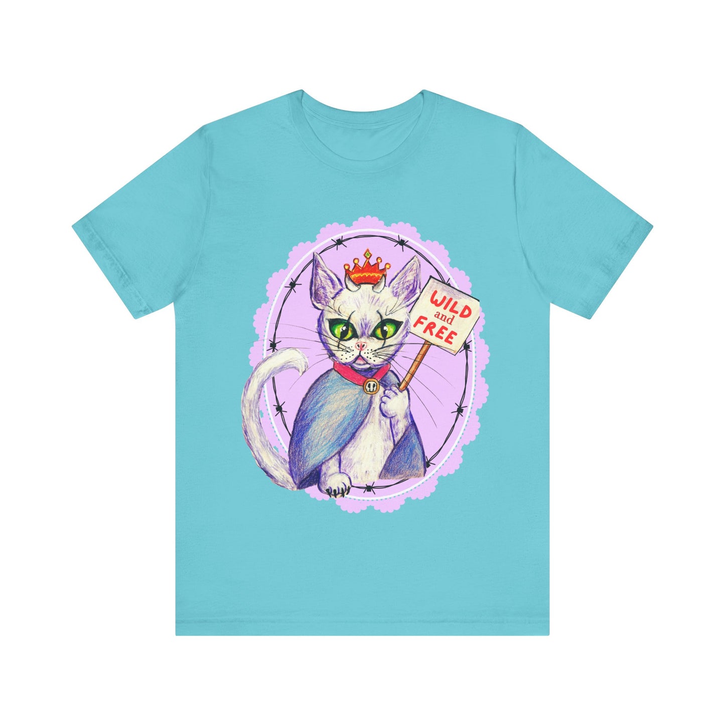 Wild & Free | Pastel Goth Rebel Cat T-Shirt – Vyxie by Pastel Rebel Revolution Cat Art