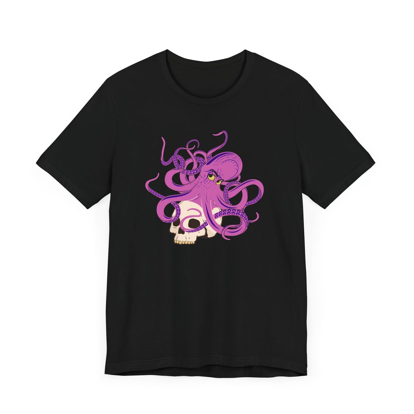 Pastel Goth Octopus Fights Back With The Skull Monster Unisex Tee, Alternative Clothing, Cute Edgy Aesthetic, Summer T-Shirt, Graphic Tee