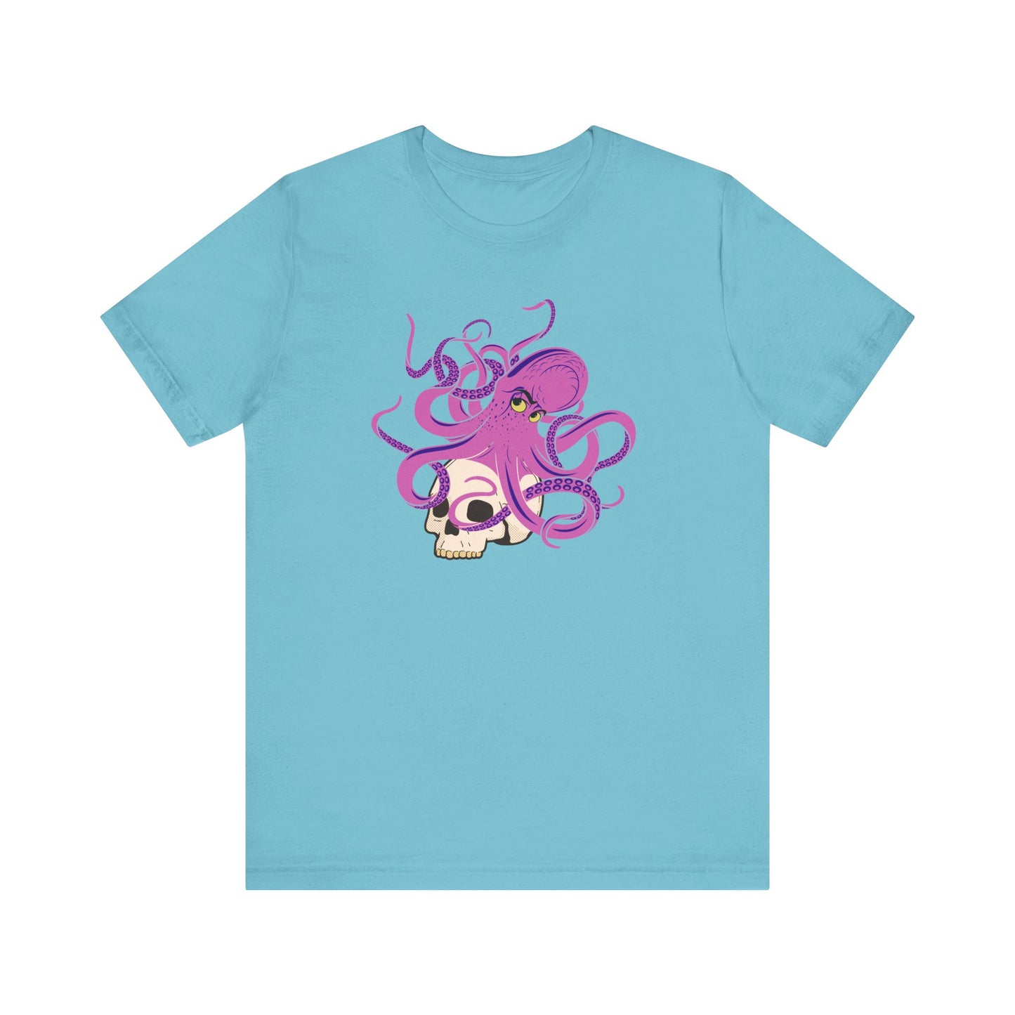 Pastel Goth Octopus Fights Back With The Skull Monster Unisex Tee, Alternative Clothing, Cute Edgy Aesthetic, Summer T-Shirt, Graphic Tee