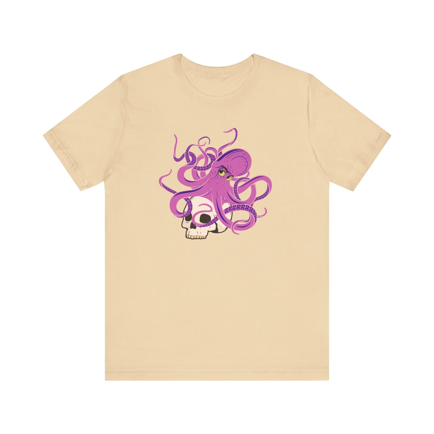 Pastel Goth Octopus Fights Back With The Skull Monster Unisex Tee, Alternative Clothing, Cute Edgy Aesthetic, Summer T-Shirt, Graphic Tee