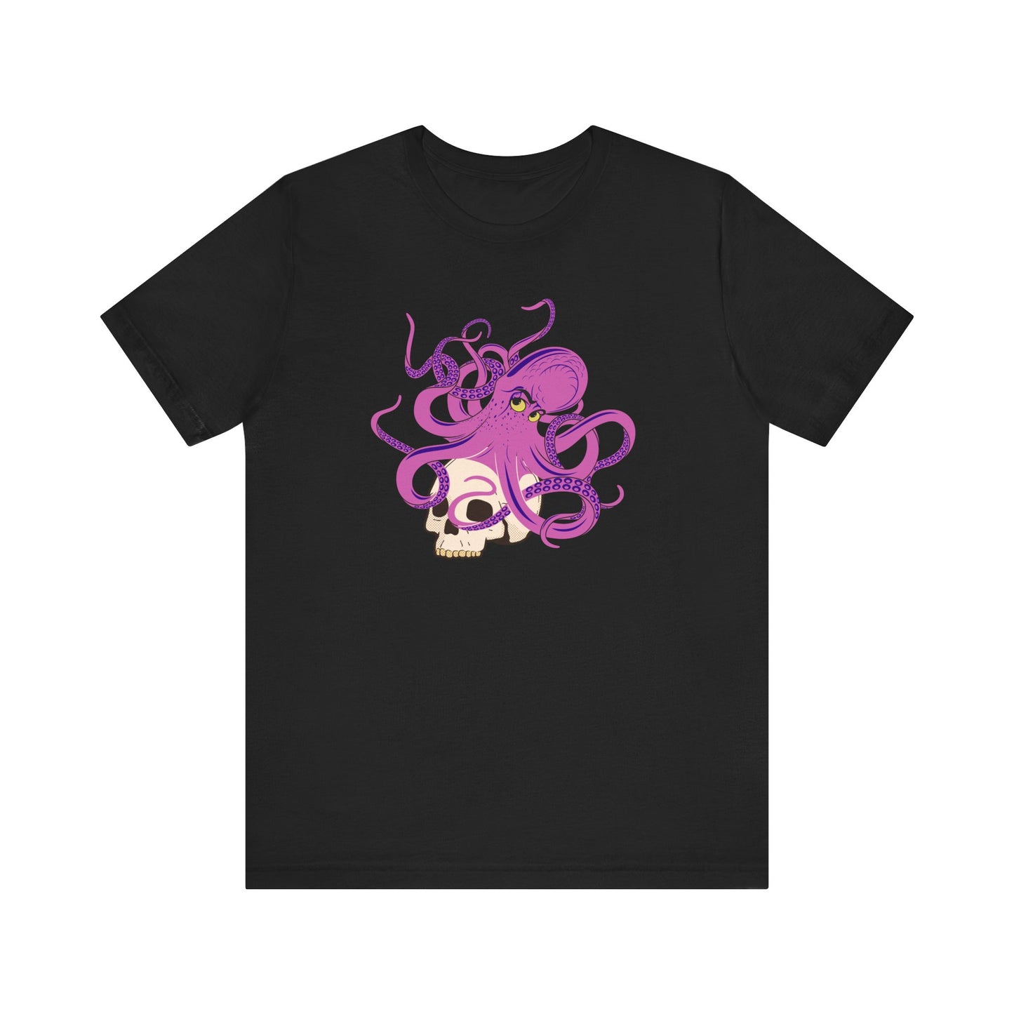 Pastel Goth Octopus Fights Back With The Skull Monster Unisex Tee, Alternative Clothing, Cute Edgy Aesthetic, Summer T-Shirt, Graphic Tee