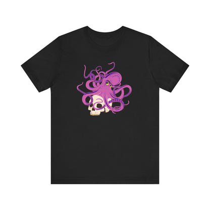 Pastel Goth Octopus Fights Back With The Skull Monster Unisex Tee, Alternative Clothing, Cute Edgy Aesthetic, Summer T-Shirt, Graphic Tee