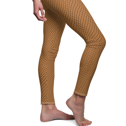 Leggings, Fishnet Pattern, Casual Wear, Women's Skinny Pants, Black and Nude Color, Wear with Oversized Shirts, Comfortable Tights