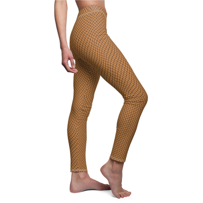 Leggings, Fishnet Pattern, Casual Wear, Women's Skinny Pants, Black and Nude Color, Wear with Oversized Shirts, Comfortable Tights